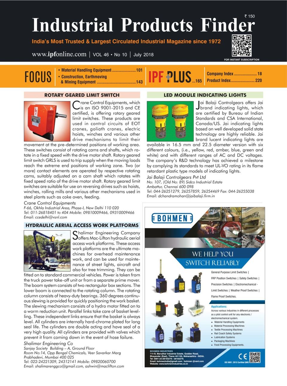 Industrial Products FinderJuly 2018 Magazine